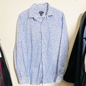 (L) Bar III Dress Shirt Floral Print